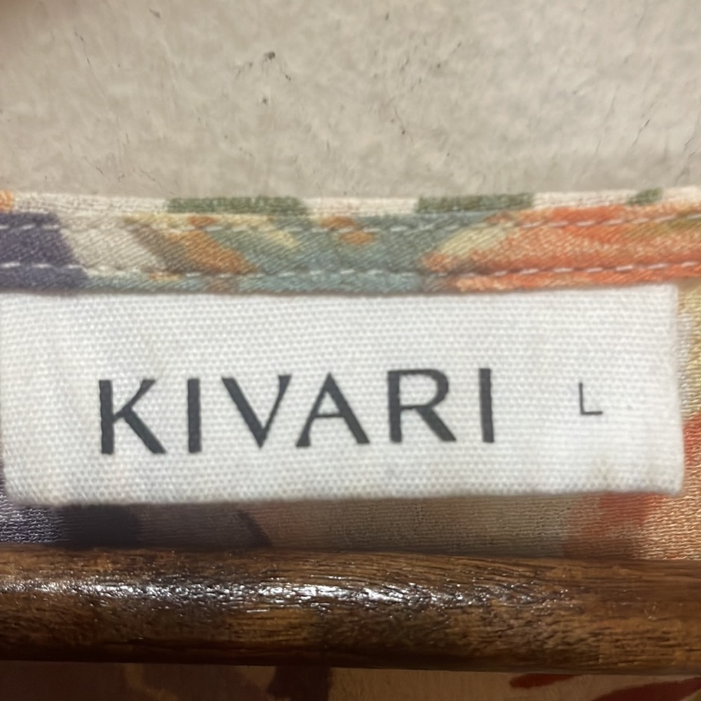 Kivari Cream Floral Mini Dress with Orange & Purple Blooms - Picture 10 of 11